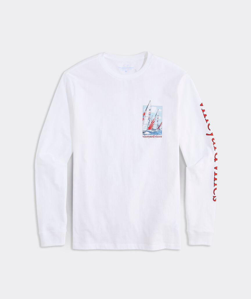 Vineyard Vines Painted Sailboat Race Long-Sleeve Tee