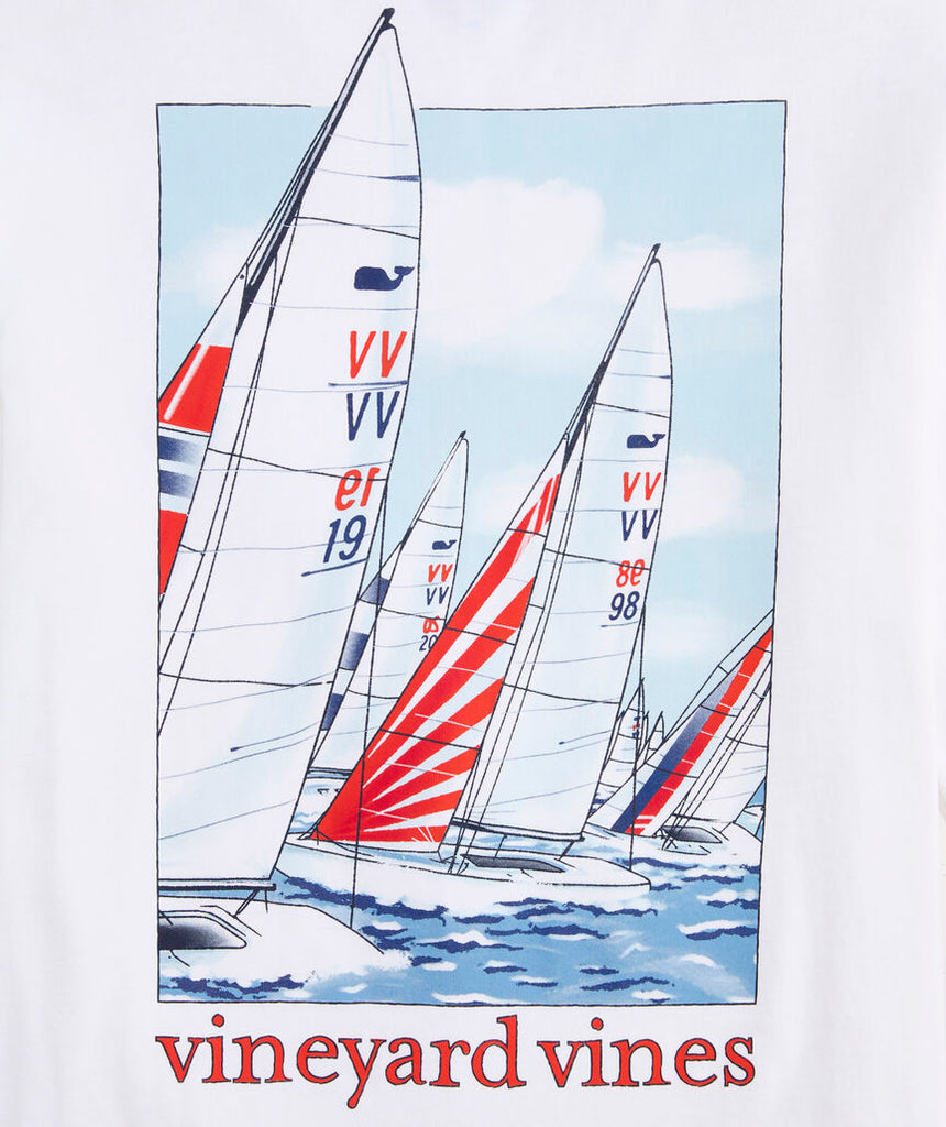 Vineyard Vines Painted Sailboat Race Long-Sleeve Tee
