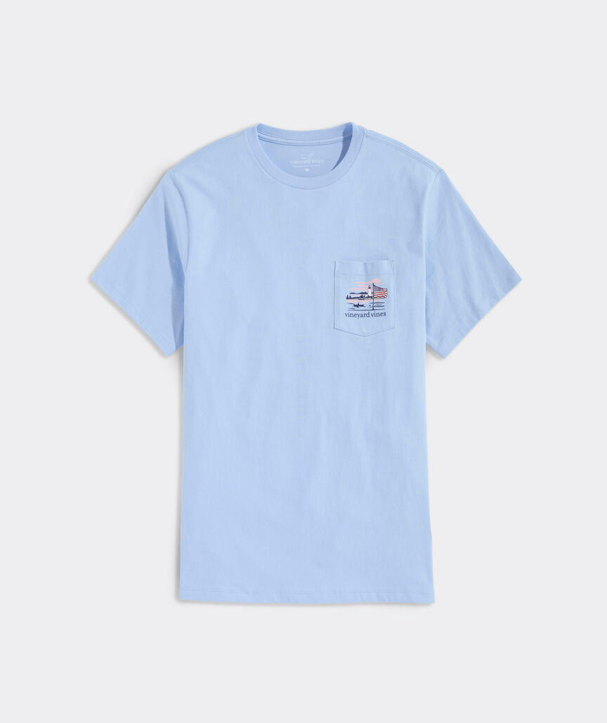 Vineyard Vines Lighthouse Wakes Short-Sleeve Pocket Tee