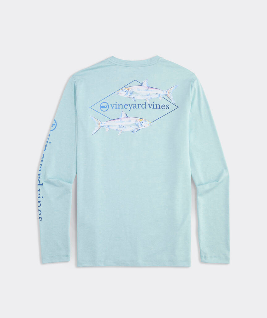 Vineyard Vines Painted Bonefish Long-Sleeve Harbor Performance Tee