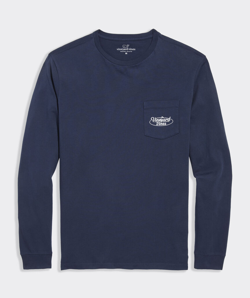 Vineyard Vines Golf Flag Long-Sleeve Pocket Tee