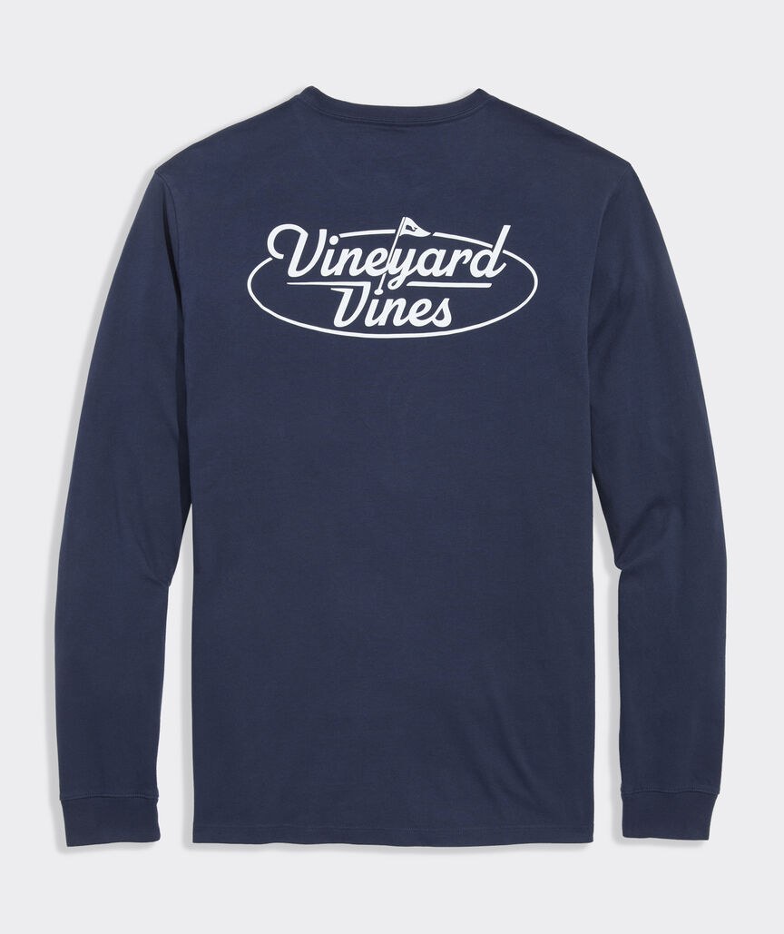 Vineyard Vines Golf Flag Long-Sleeve Pocket Tee