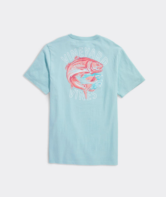 Vineyard Vines Painted Redfish Short-Sleeve Pocket Tee