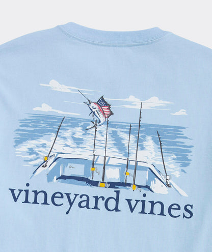 Vineyard Vines USA Marlin Fishing Short-Sleeve Pocket Tee