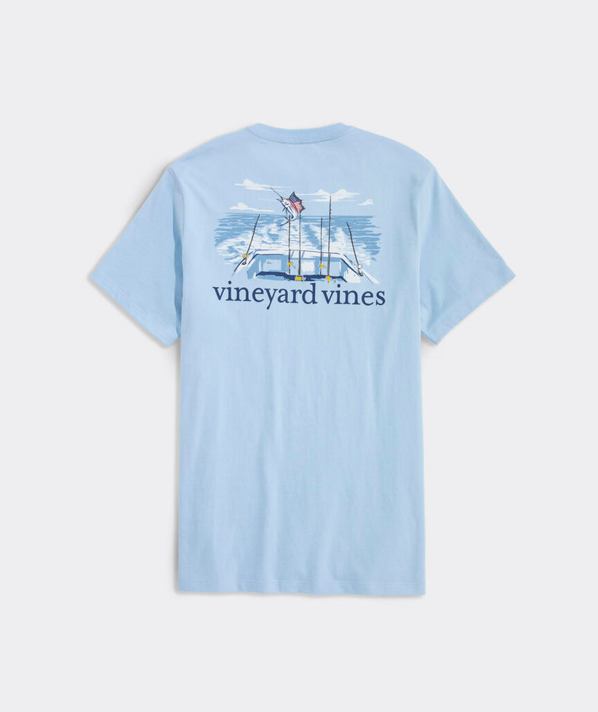 Vineyard Vines USA Marlin Fishing Short-Sleeve Pocket Tee