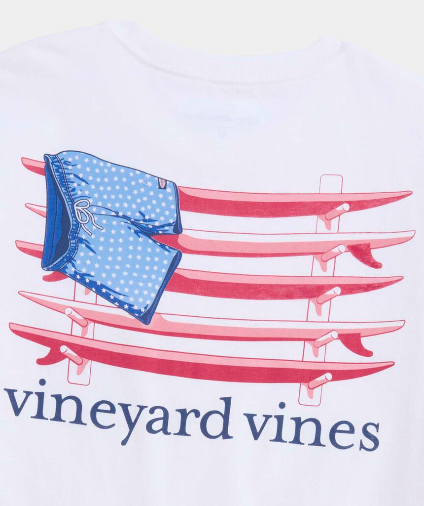 Vineyard Vines Surf Chappy Short Flag Short-Sleeve Pocket Tee