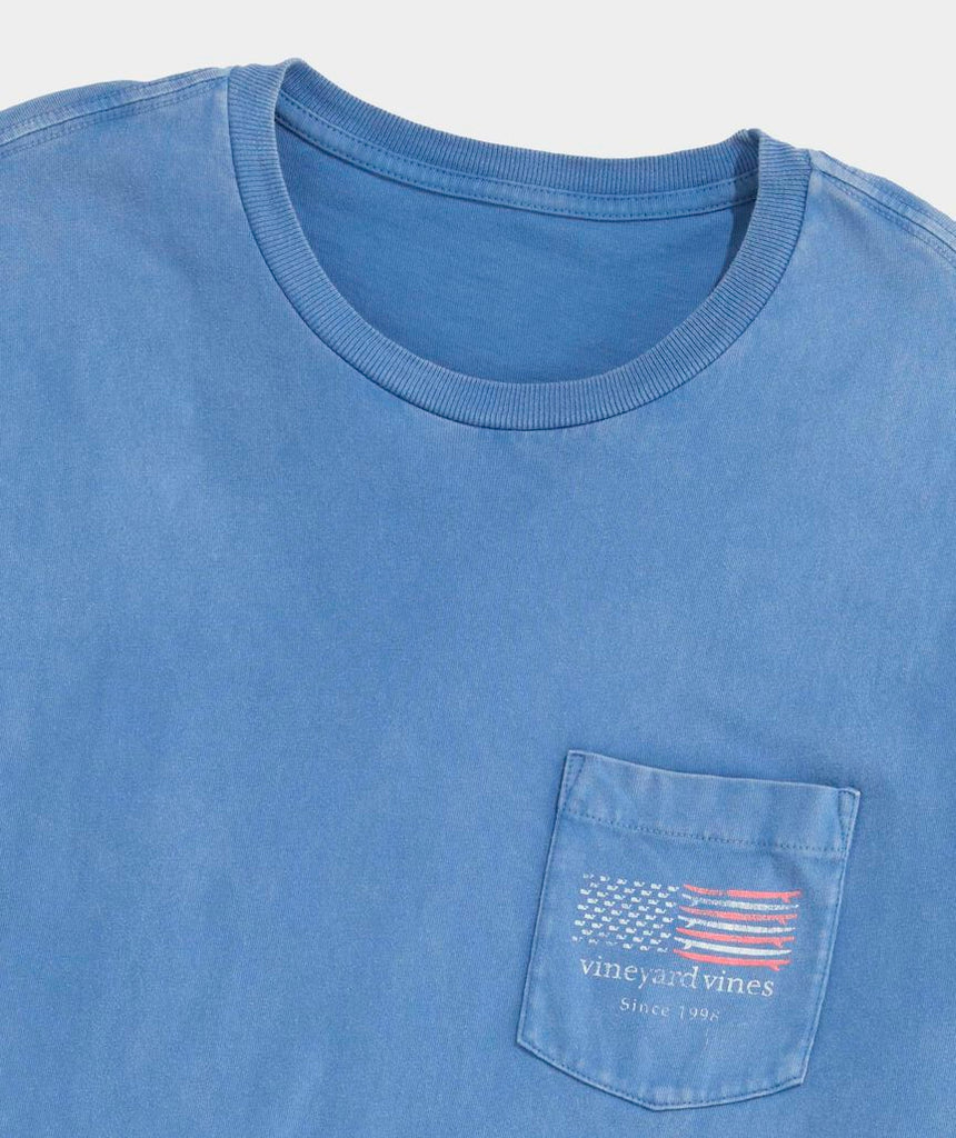 Vineyard Vines Drift Dye Surf Minimal Flag Short-Sleeve Pocket Tee