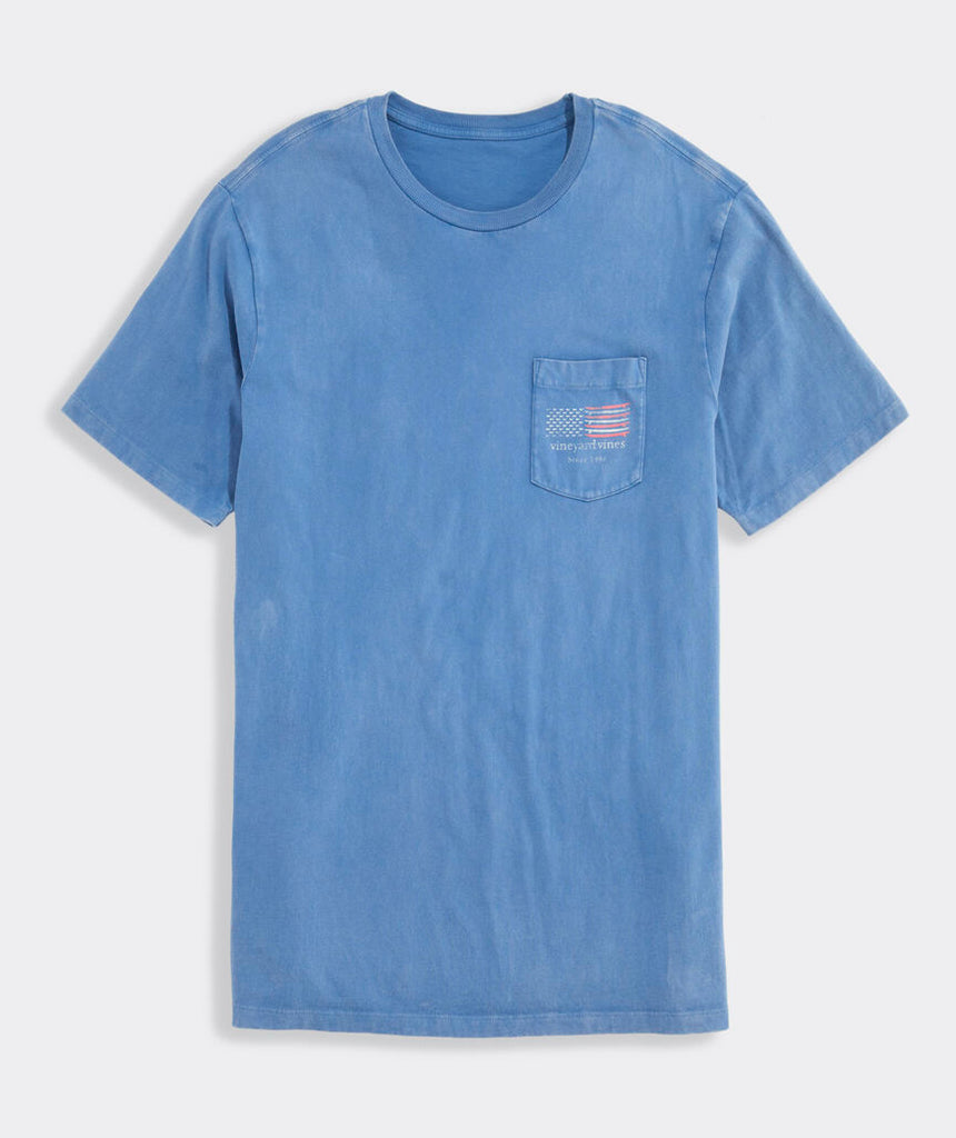 Vineyard Vines Drift Dye Surf Minimal Flag Short-Sleeve Pocket Tee