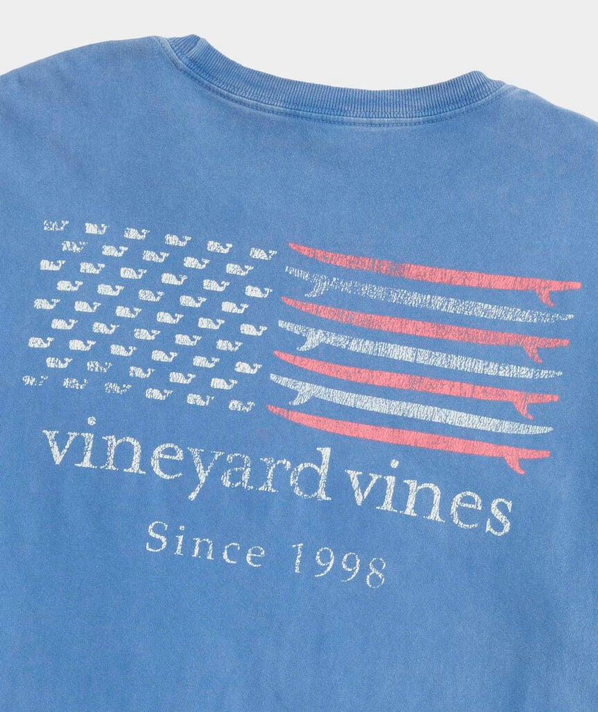 Vineyard Vines Drift Dye Surf Minimal Flag Short-Sleeve Pocket Tee