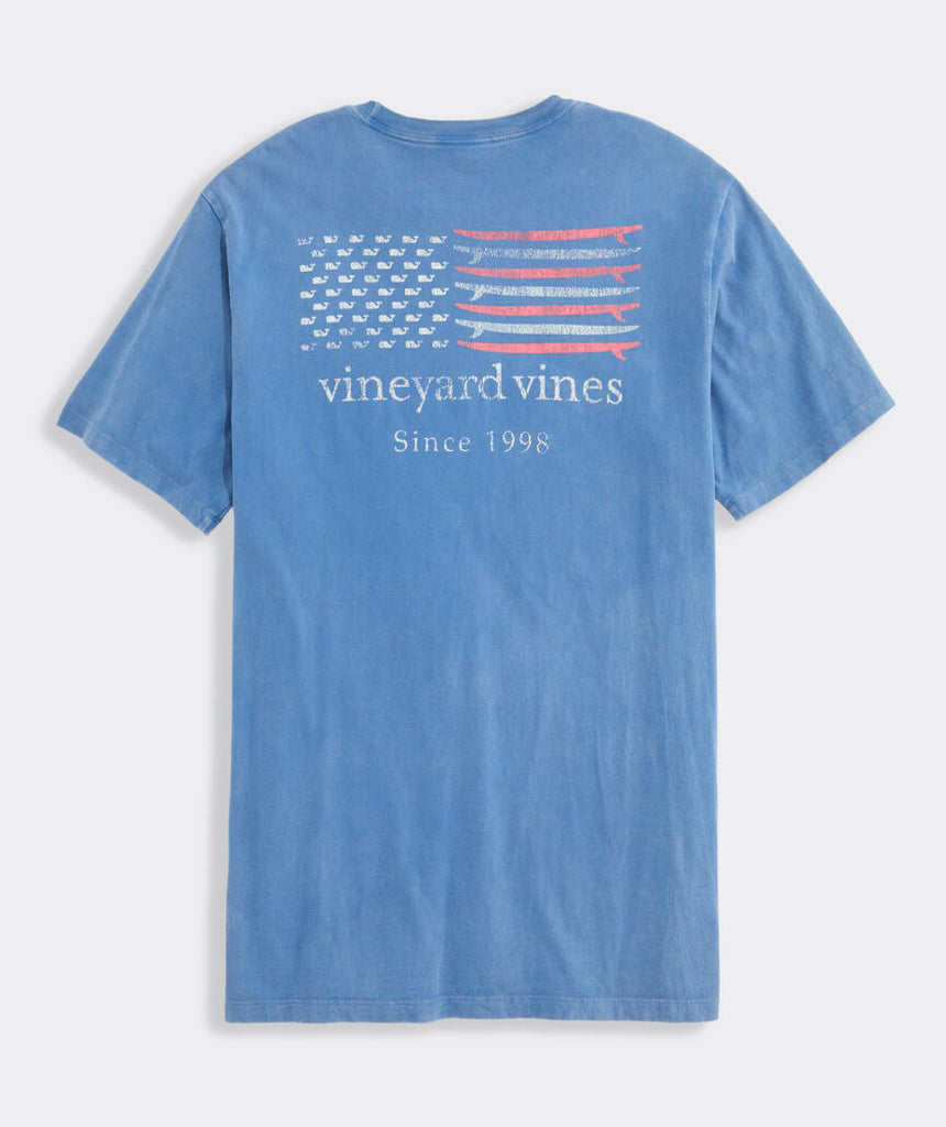 Vineyard Vines Drift Dye Surf Minimal Flag Short-Sleeve Pocket Tee