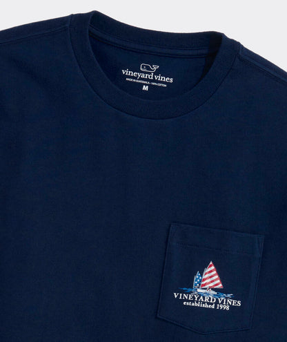 Vineyard Vines Americana Sails Short-Sleeve Pocket Tee