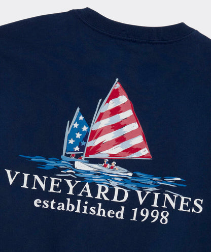 Vineyard Vines Americana Sails Short-Sleeve Pocket Tee