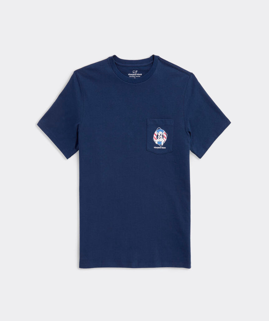 Vineyard Vines USA Dog Life Ring Short-Sleeve Pocket Tee