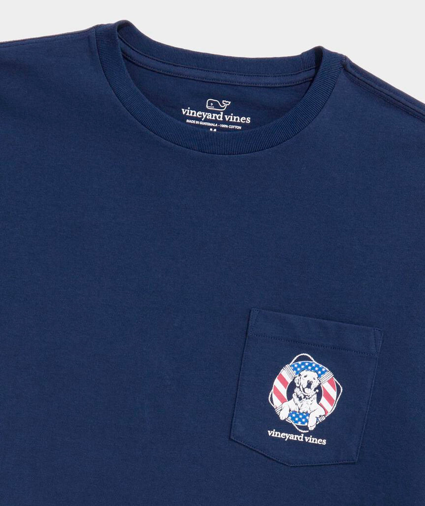 Vineyard Vines USA Dog Life Ring Short-Sleeve Pocket Tee