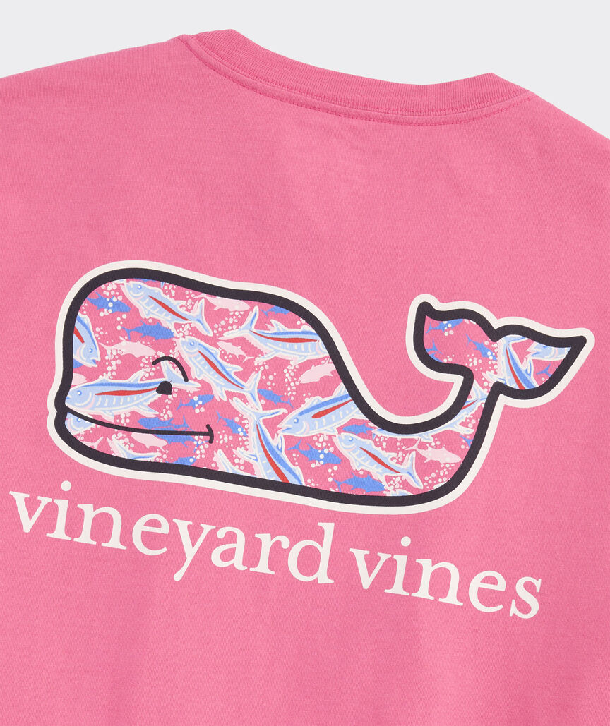 Vineyard Vines Bone Fishing Whale Short-Sleeve Pocket Tee