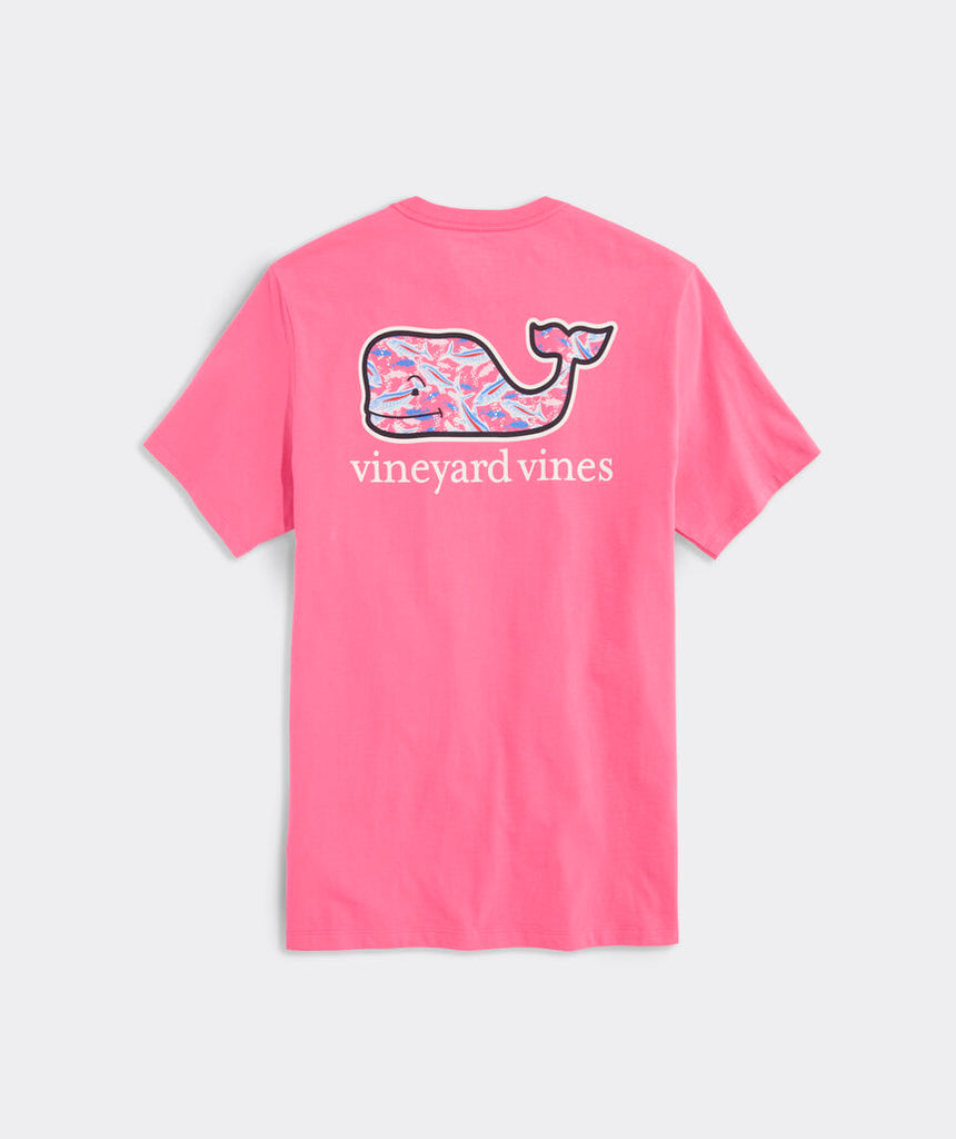 Vineyard Vines Bone Fishing Whale Short-Sleeve Pocket Tee