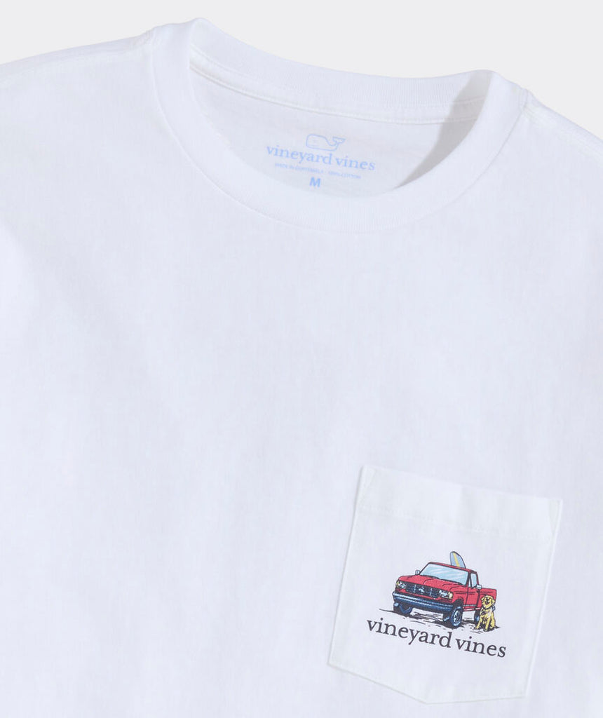 Vineyard Vines Truck On The Beach Short-Sleeve Pocket Tee