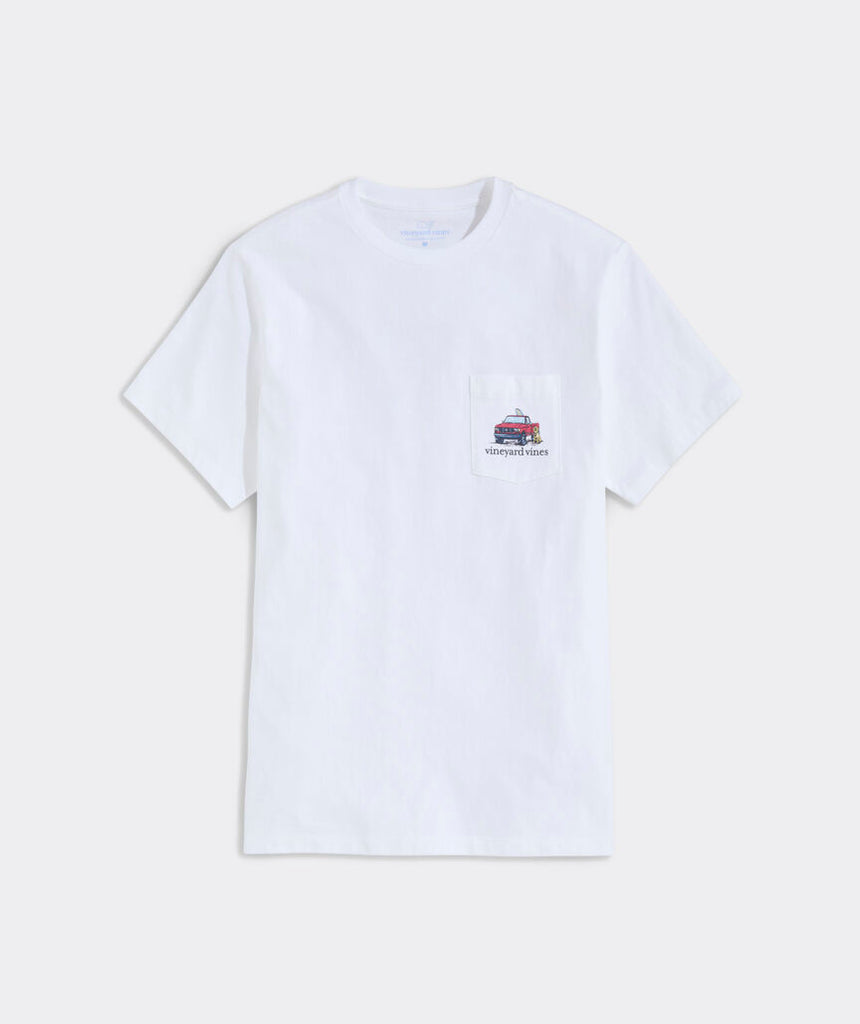 Vineyard Vines Truck On The Beach Short-Sleeve Pocket Tee