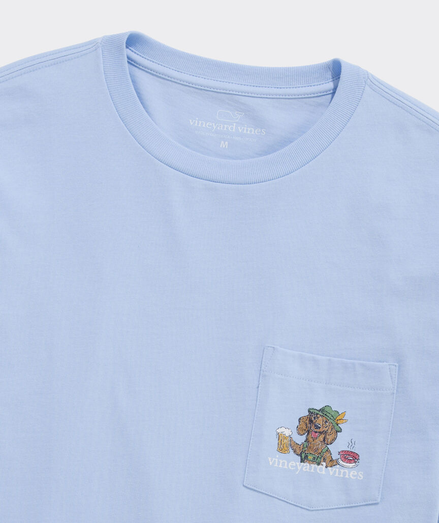 Vineyard Vines Oktoberfest Doxie Dog Long-Sleeve Pocket Tee