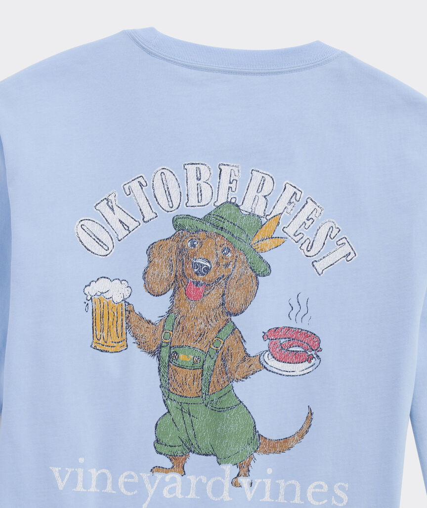 Vineyard Vines Oktoberfest Doxie Dog Long-Sleeve Pocket Tee