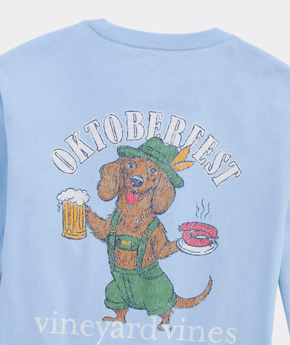 Vineyard Vines Oktoberfest Doxie Dog Long-Sleeve Pocket Tee