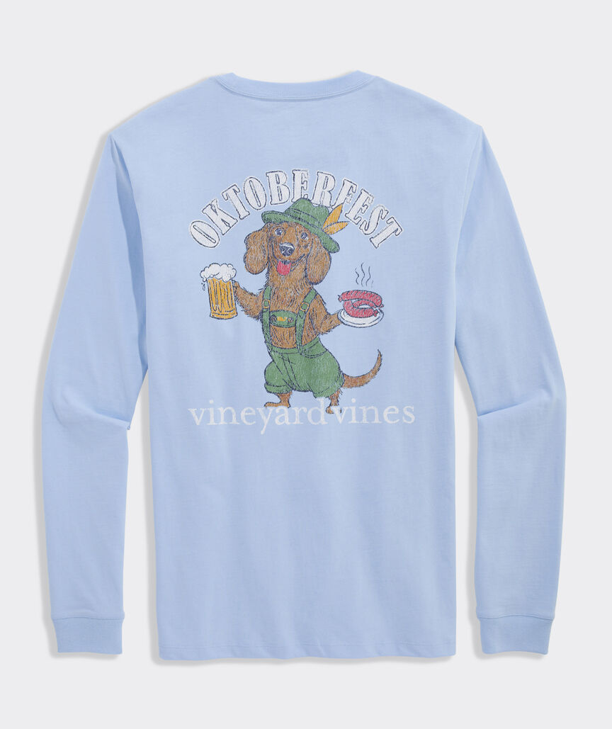 Vineyard Vines Oktoberfest Doxie Dog Long-Sleeve Pocket Tee