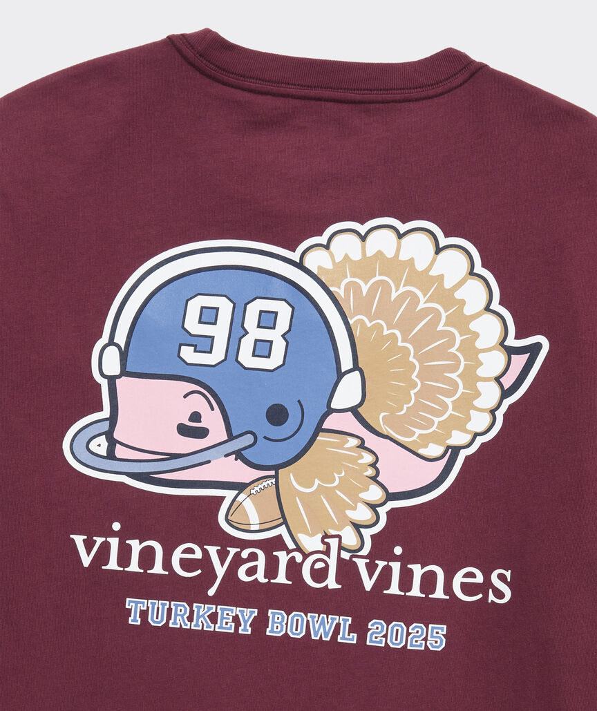 Vineyard Vines Football Turkey Whale Long-Sleeve Pocket Tee