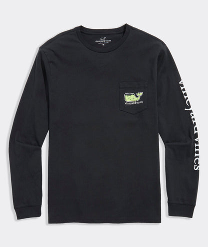 Vineyard Vines Franken-Whale Long-Sleeve Pocket Tee