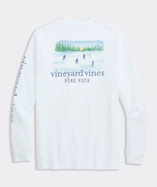 Vineyard Vines Painted Pond Puck Long-Sleeve Pocket Tee