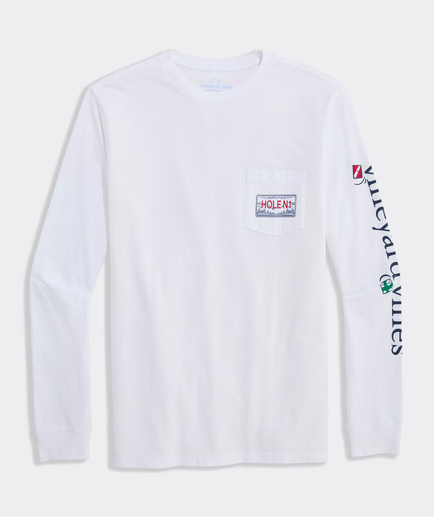 Vineyard Vines Best Christmas By Par Long-Sleeve Pocket Tee