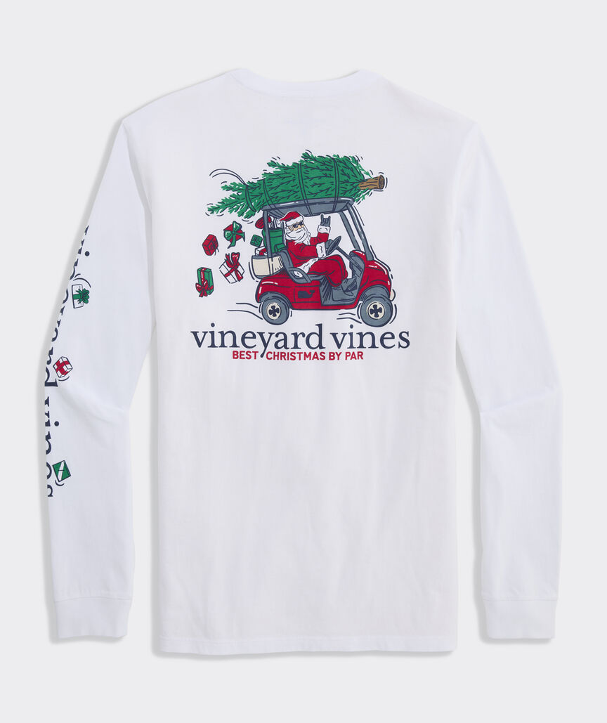 Vineyard Vines Best Christmas By Par Long-Sleeve Pocket Tee