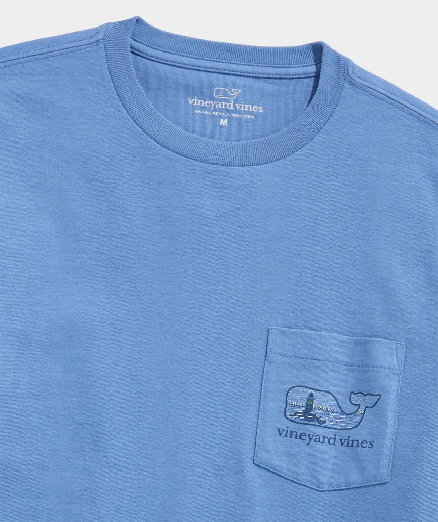 Vineyard Vines Snowy Lighthouse Whale Long-Sleeve Pocket Tee