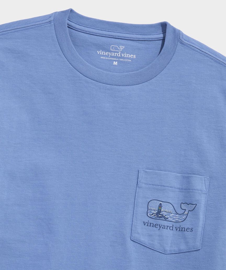 Vineyard Vines Snowy Lighthouse Whale Long-Sleeve Pocket Tee