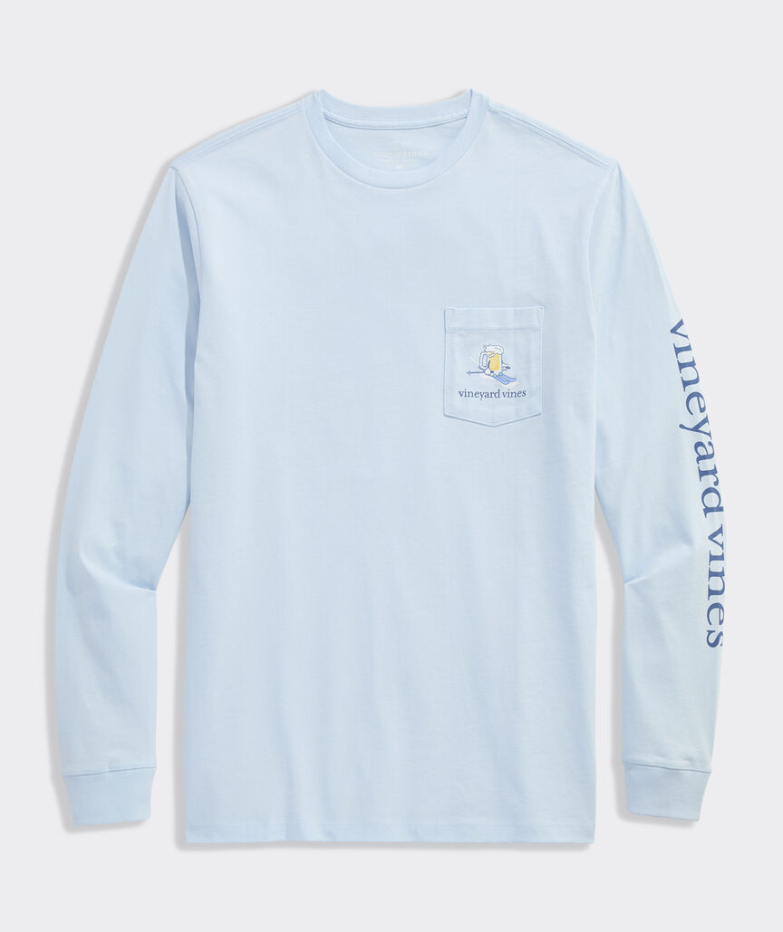 Vineyard Vines Brew Ski Time Long-Sleeve Pocket Tee