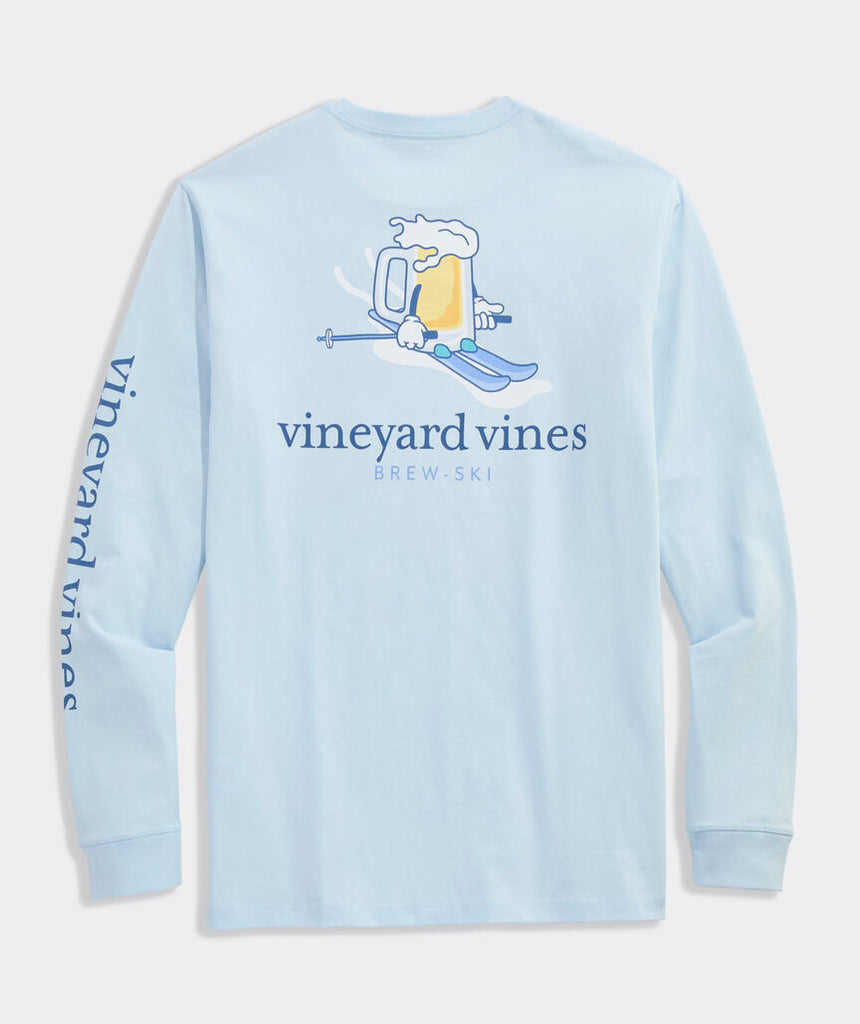 Vineyard Vines Brew Ski Time Long-Sleeve Pocket Tee