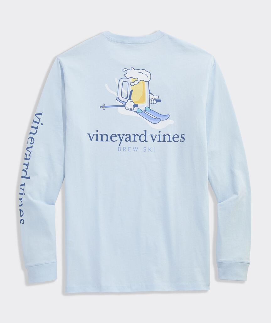 Vineyard Vines Brew Ski Time Long-Sleeve Pocket Tee