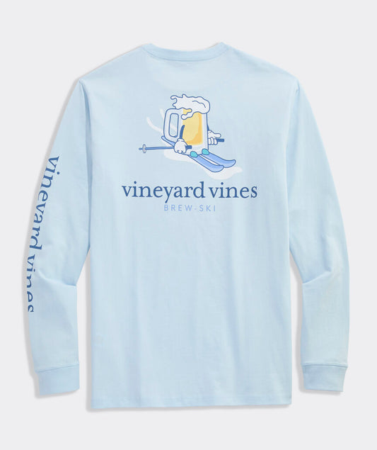 Vineyard Vines Brew Ski Time Long-Sleeve Pocket Tee