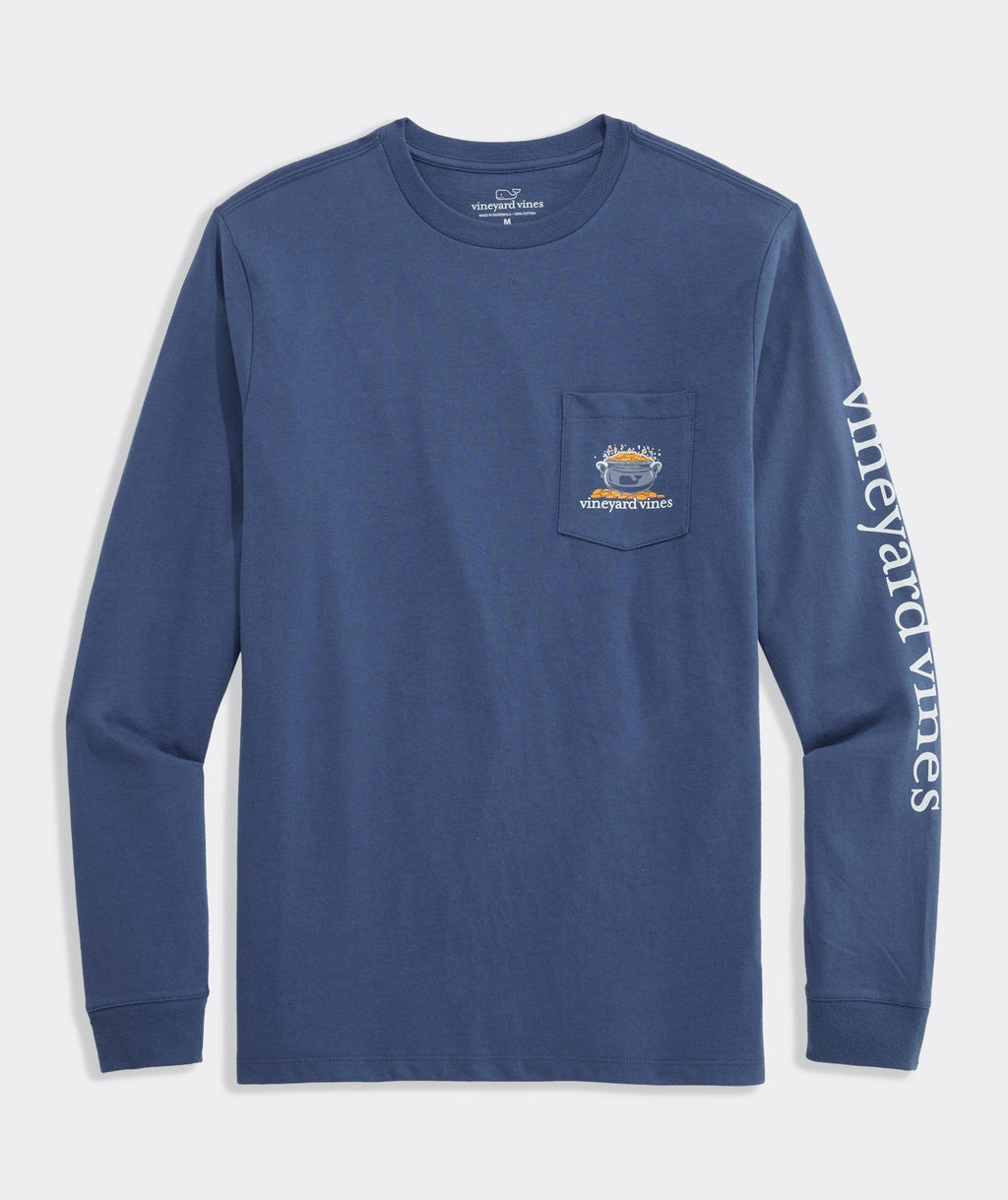 Vineyard Vines St. Patrick's Day Dog Long-Sleeve Pocket Tee