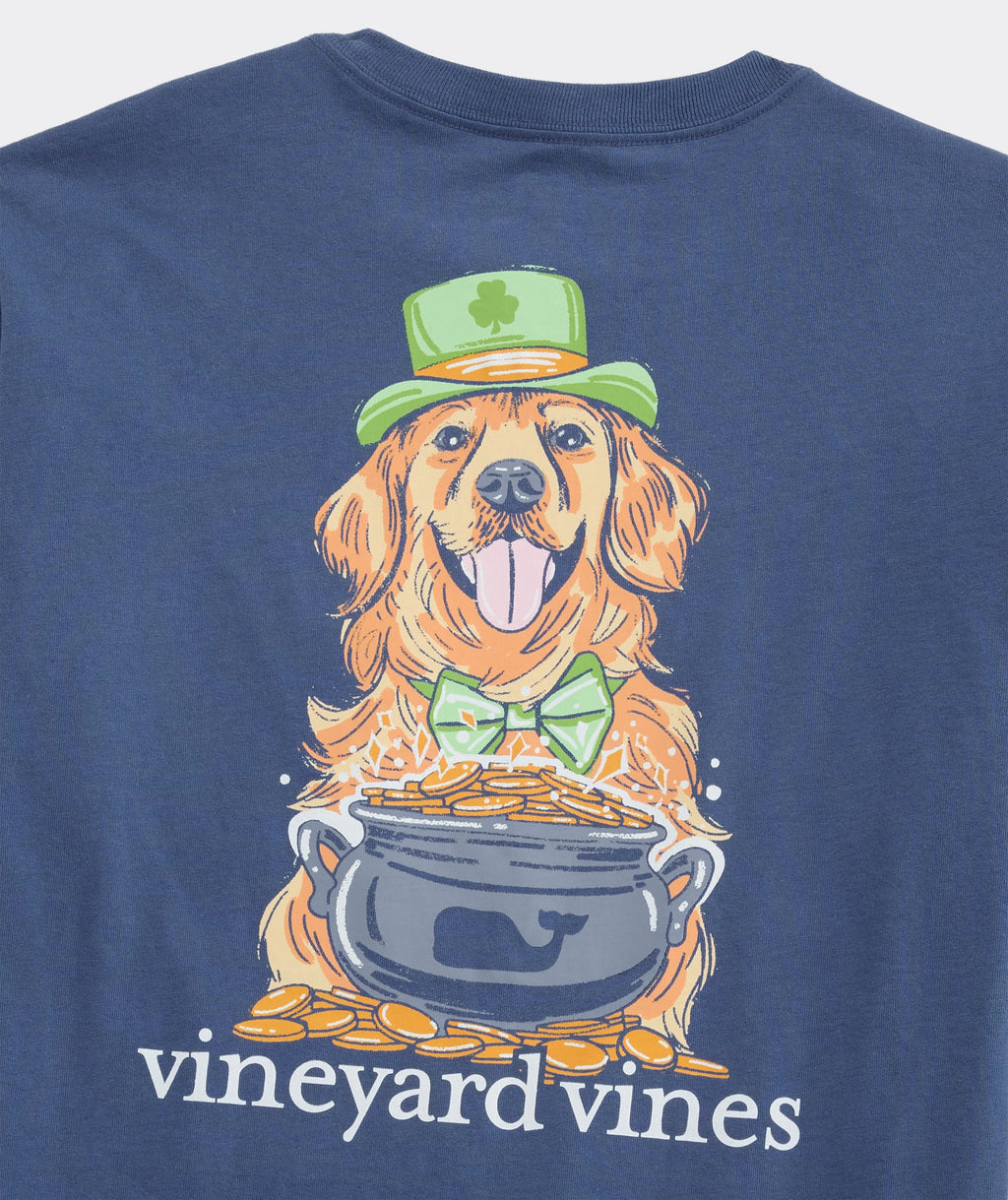 Vineyard Vines St. Patrick's Day Dog Long-Sleeve Pocket Tee
