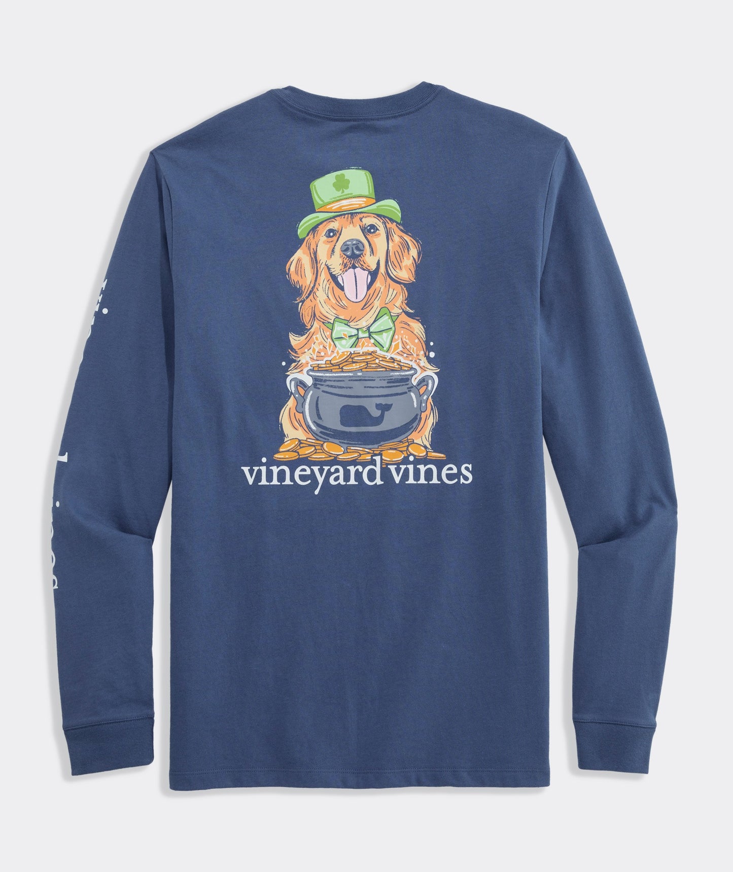 Vineyard Vines St. Patrick's Day Dog Long-Sleeve Pocket Tee