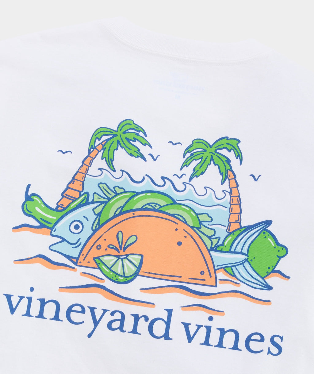 Vineyard Vines Fish Taco On The Beach Short-Sleeve Pocket Tee