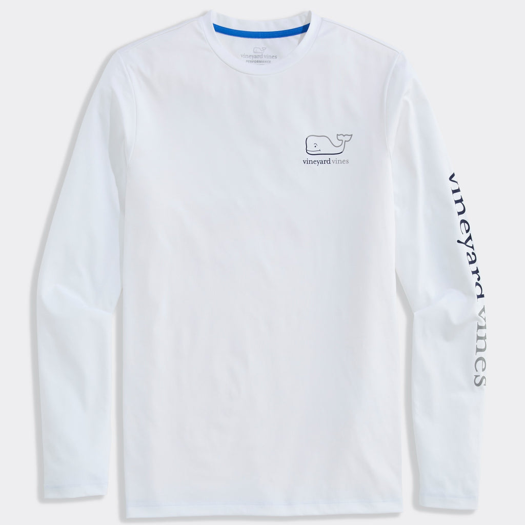Vineyard Vines Performance Burgee Whale Long-Sleevee Harbor Tee