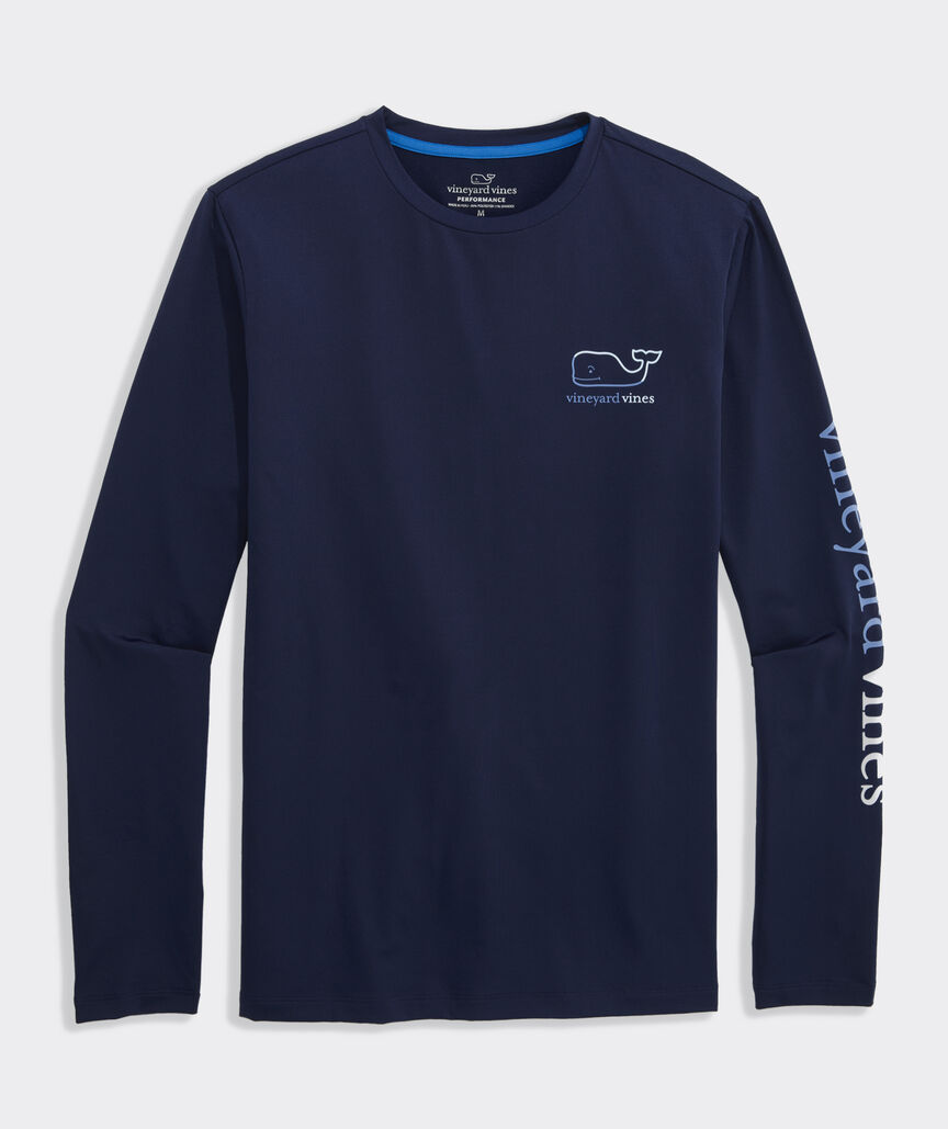 Vineyard Vines Performance Burgee Whale Long-Sleevee Harbor Tee