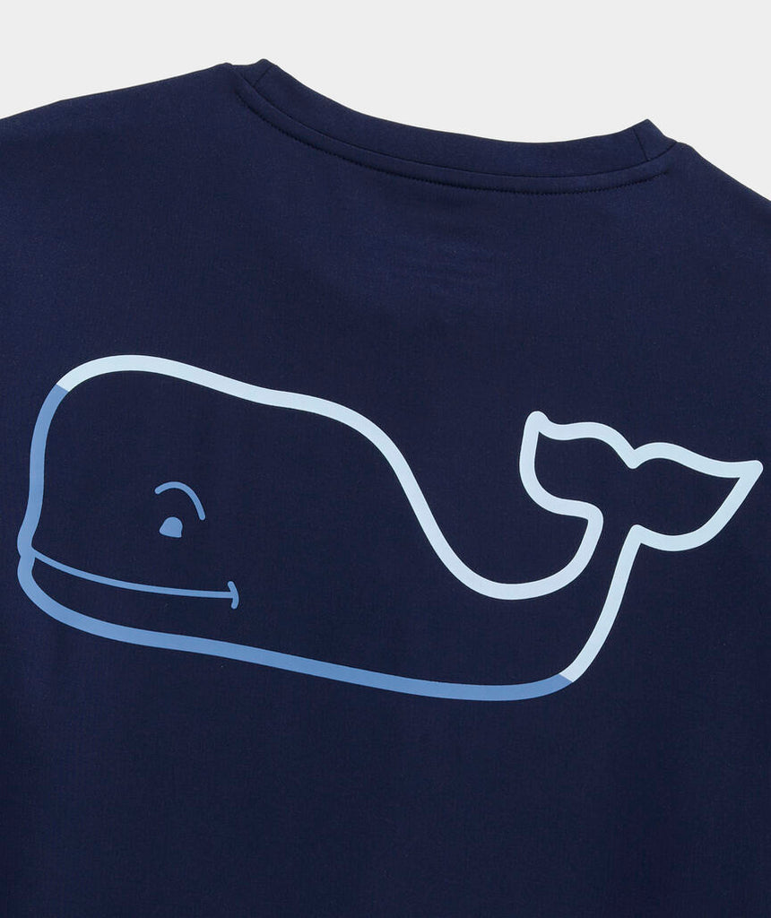 Vineyard Vines Performance Burgee Whale Long-Sleevee Harbor Tee
