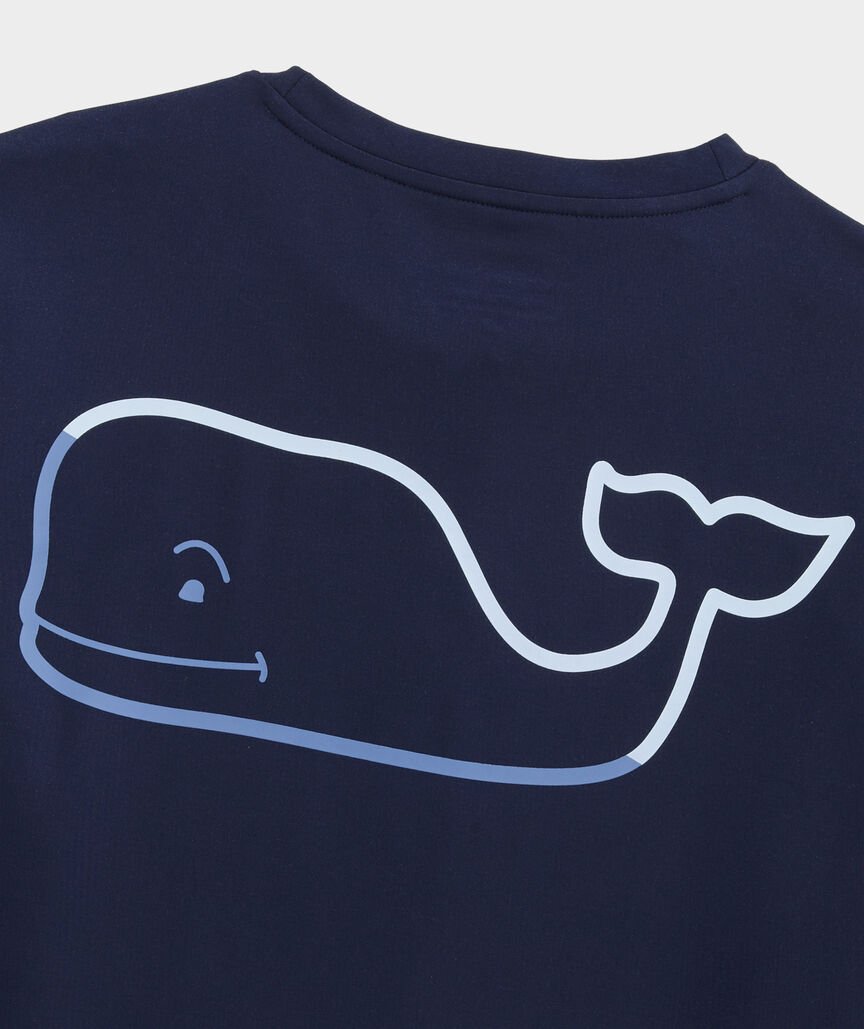 Vineyard Vines Performance Burgee Whale Long-Sleevee Harbor Tee
