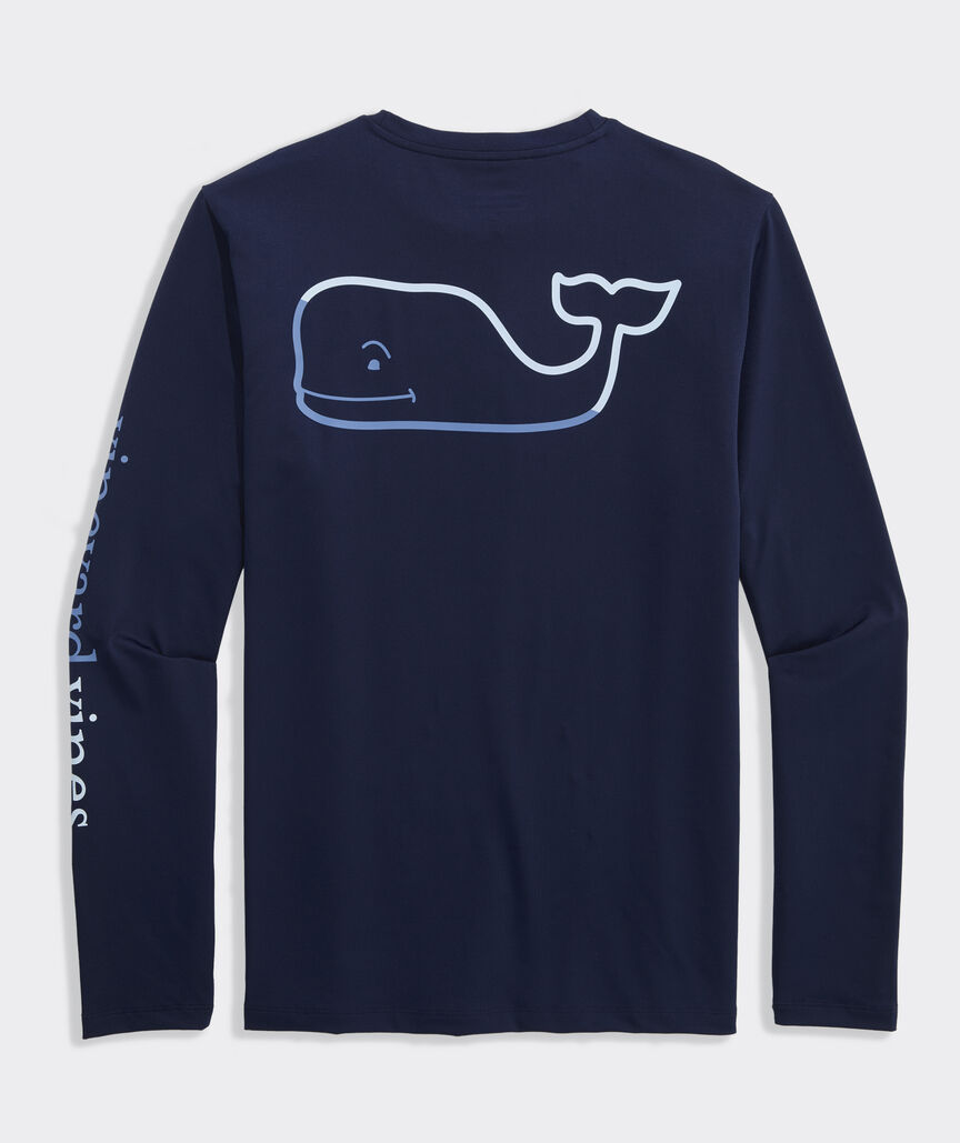 Vineyard Vines Performance Burgee Whale Long-Sleevee Harbor Tee