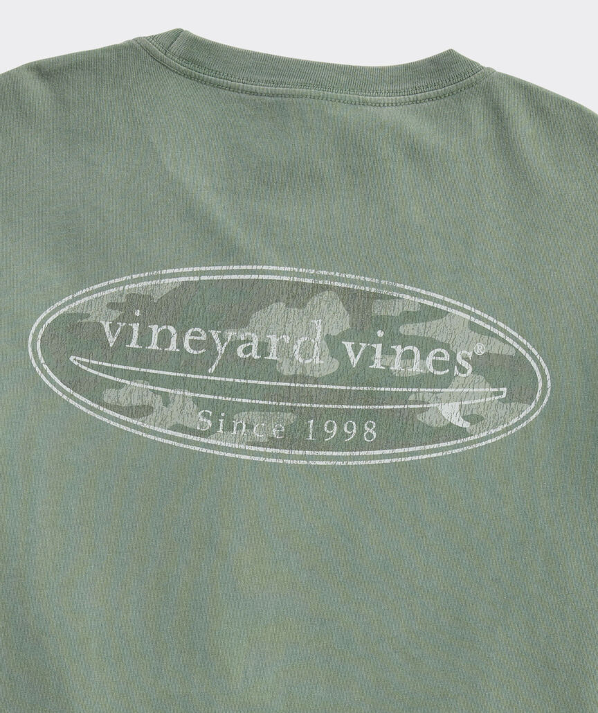 Vineyard Vines Beach Camo Surf Logo Short-Sleeve Pocket Tee