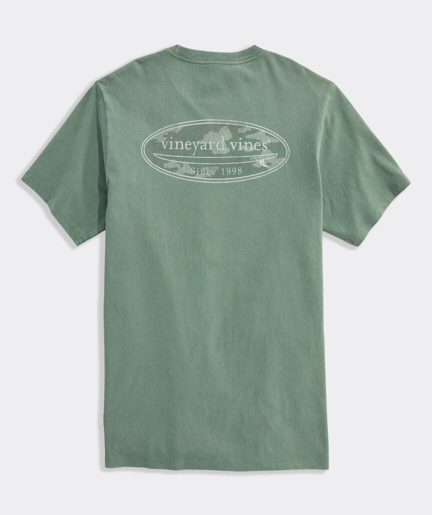 Vineyard Vines Beach Camo Surf Logo Short-Sleeve Pocket Tee