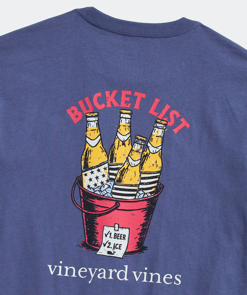 Vineyard Vines Bucket List Long-Sleeve Pocket Tee