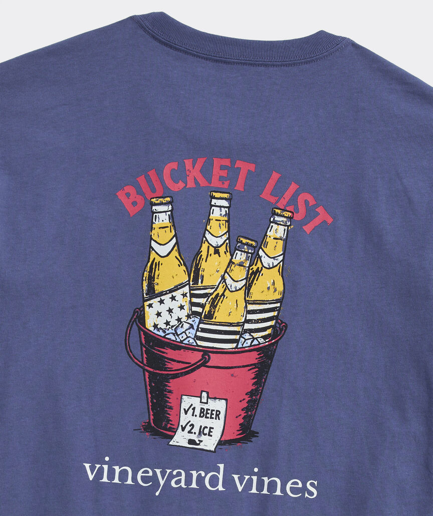 Vineyard Vines Bucket List Long-Sleeve Pocket Tee
